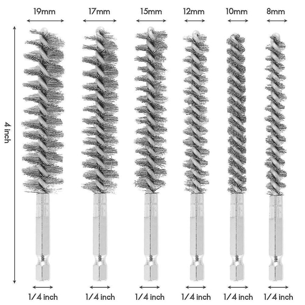 6-Piece Wire Brush Set for Drills, Multiple Sizes for Cleaning, Compatible with Most Brands โ image 2