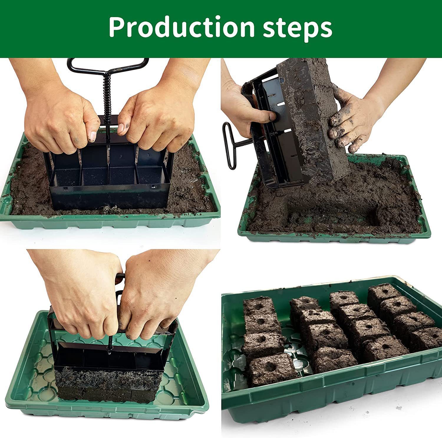 5 × 5 Soil Block Maker - Durable Handheld Gardening Tool for Seed Starting — image 2