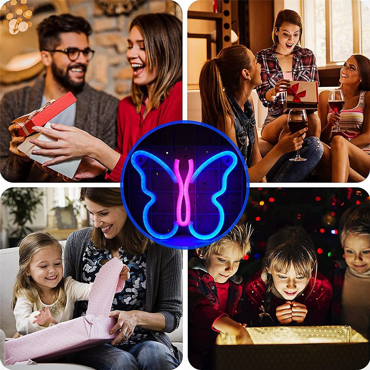 Butterfly Neon Sign Lights Hanging Decorative Neon Light USB or Battery Operated for Home Bedroom Bar Restaurant Christmas โ image 5