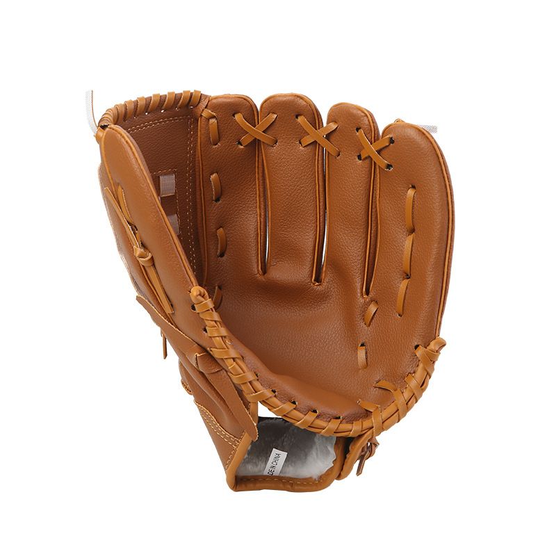 Youth Baseball Gloves Synthetic Leather Baseball Glove Sports Baseball for Women and Men Kids - Light Brown 10.5inch