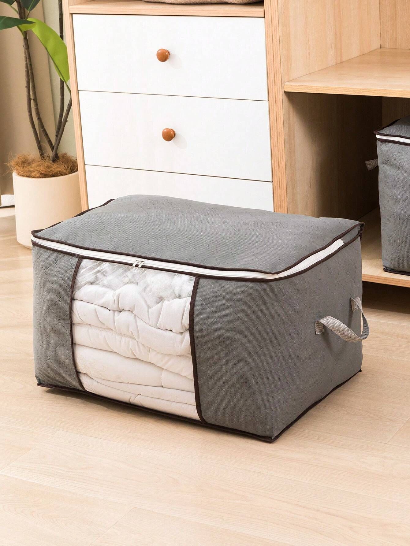 1Pc Large Capacity Non Woven Quilt Storage Bag Travel Moving Packing Bag For Clothes Luggage Seasonal Storage Organization Home Bedroom Christmas Decor Gift — image 4