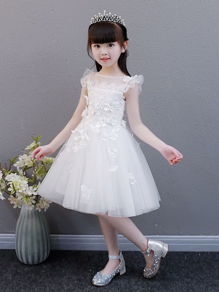 Girls Princess Dress Di Yi Tong White Summer Mesh 8992 White 120cm — image 5