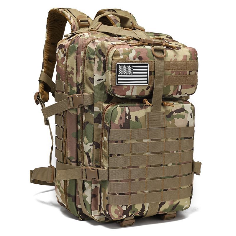 Tactical Backpack Travel Backpack Outdoor Backpack Durable Backpack Organized - CP camouflage - Size Routine 45L