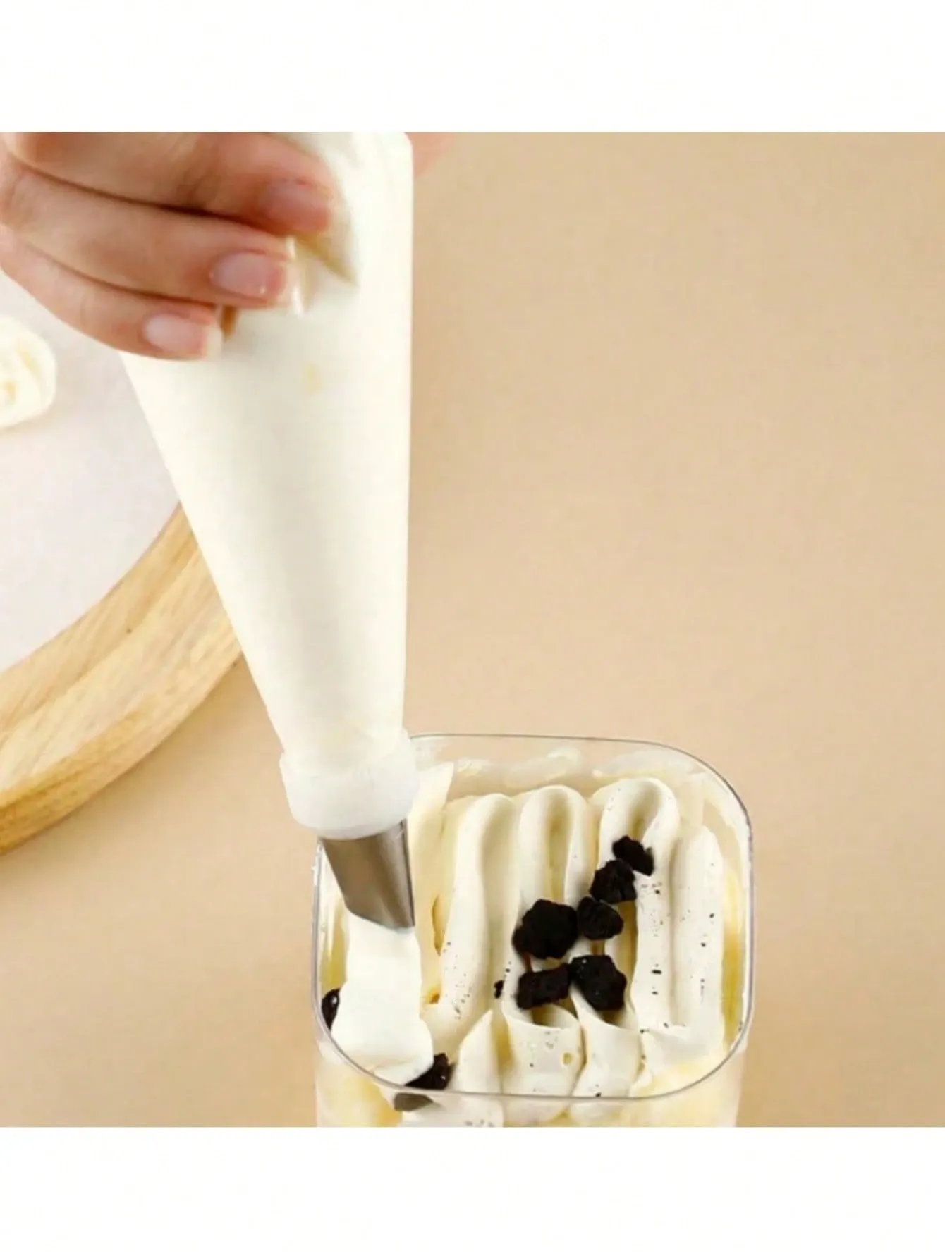 100Pcs Drawstring Cone Shaped Dessert Bags, Transparent Popcorn Candy Chocolate Pastry Storage Pouches 9 Inch โ image 3