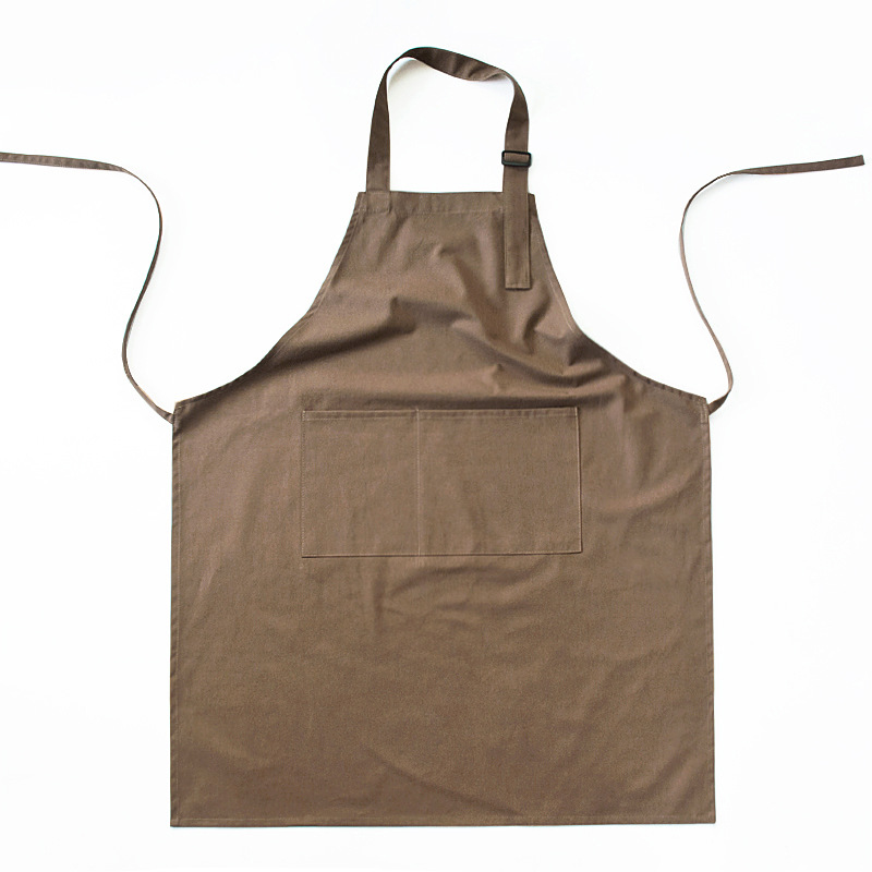 Brown Waterproof & Oil-Proof Apron - Adjustable Kitchen Apron with Pockets โ image 2