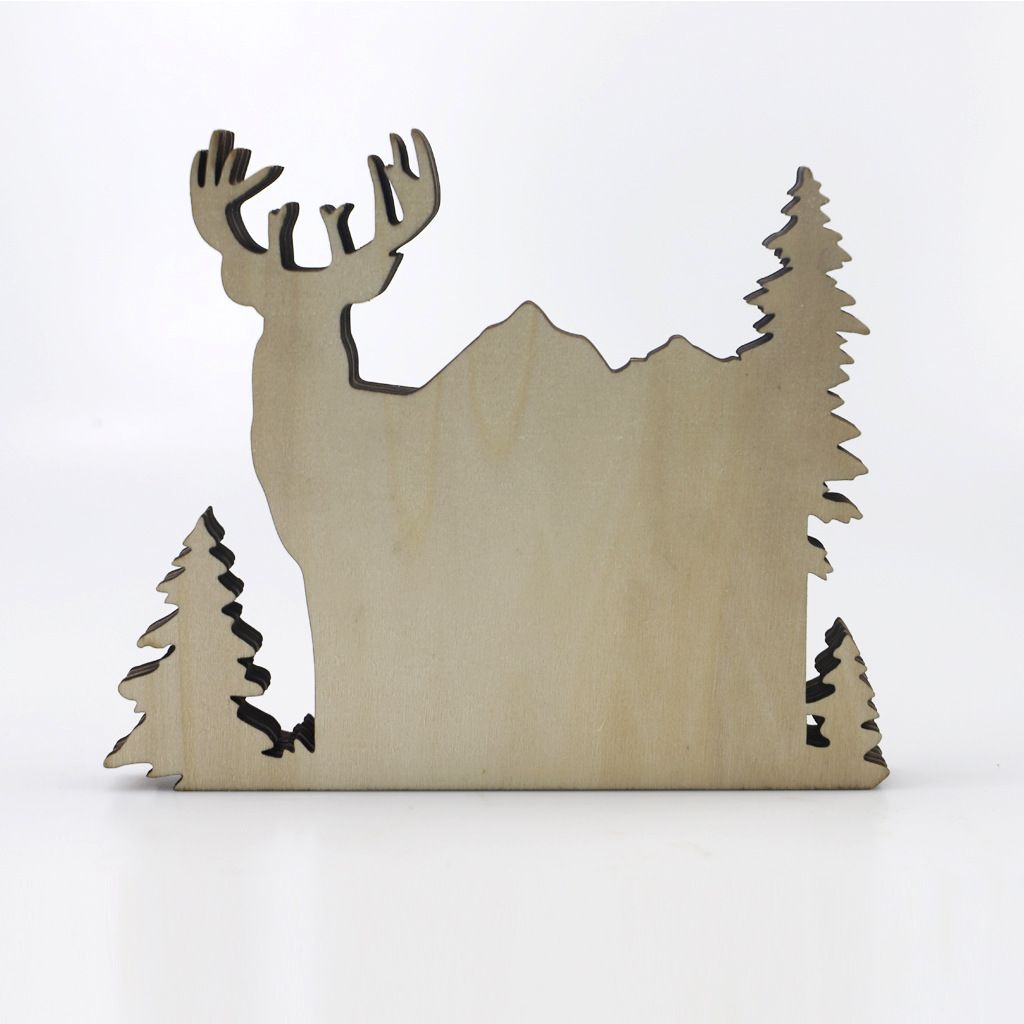 Desktop decoration, wooden crafts, forest wood carving, landscape creativity, home decor, deer wood multi-layer crafts, ornaments — image 5