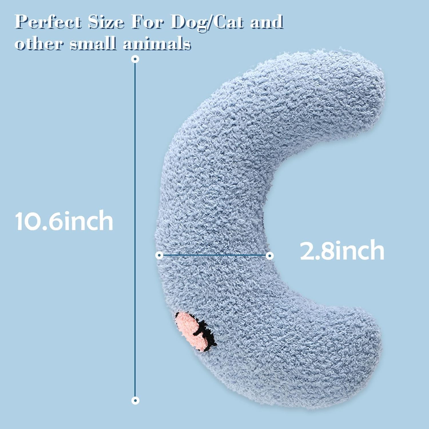 Cat Pillow, Soft Pet Toy, Soothing Cat Pillow for Dogs with Anxiety, U-Shaped Pillow, Dog Bed for Better Sleep and Comfort, Cat Plush Toy — image 5