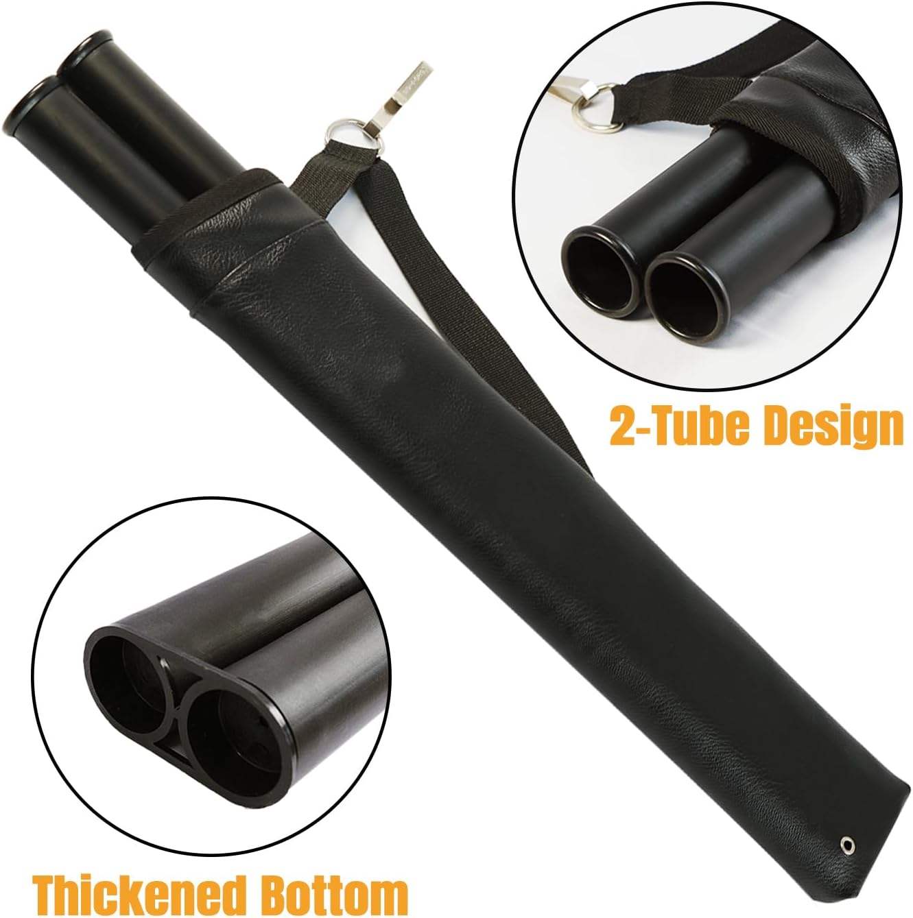 Archery Arrow Quiver Hip Tube with 2-Tubes and Belt Clip Lightweight for Youth Carbon Wooden Crossbow Arrows Holder — image 3
