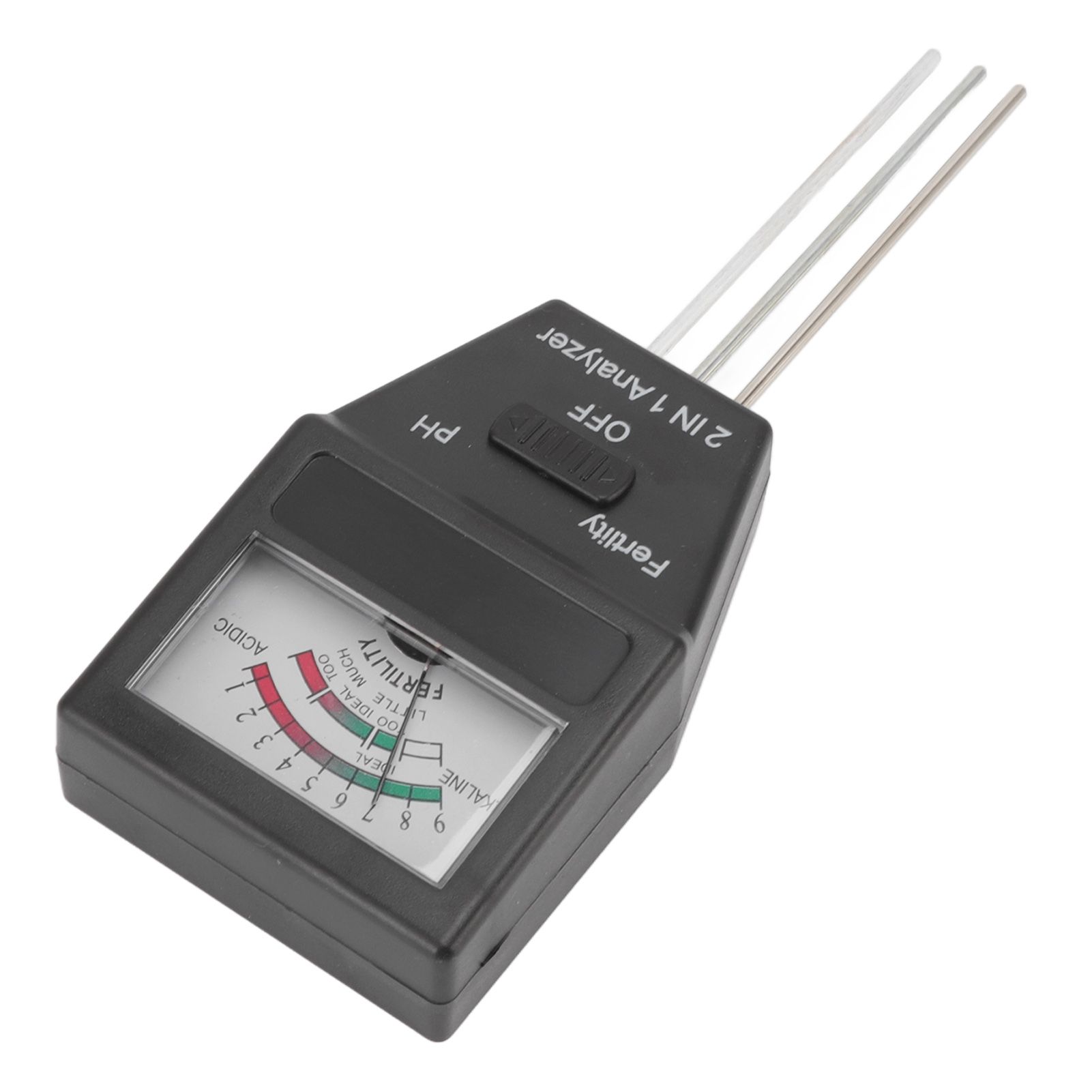 2 in 1 Soil PH Meter Soil Fertility Tester with 3 Probes for Home Garden Lawn Farm Indoor and Outdoor Use — image 4