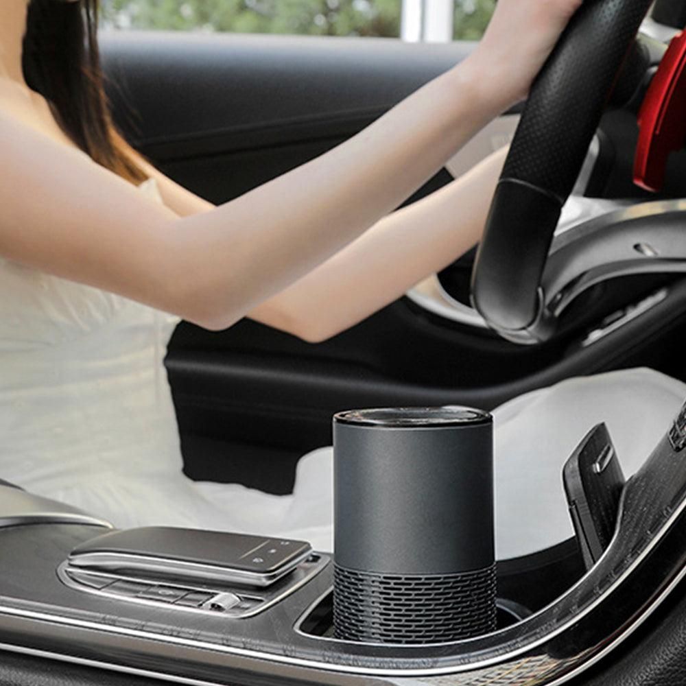 Portable Negative Ion Air Purifier Air Cleaner for Car Home Bedroom Grey โ image 2
