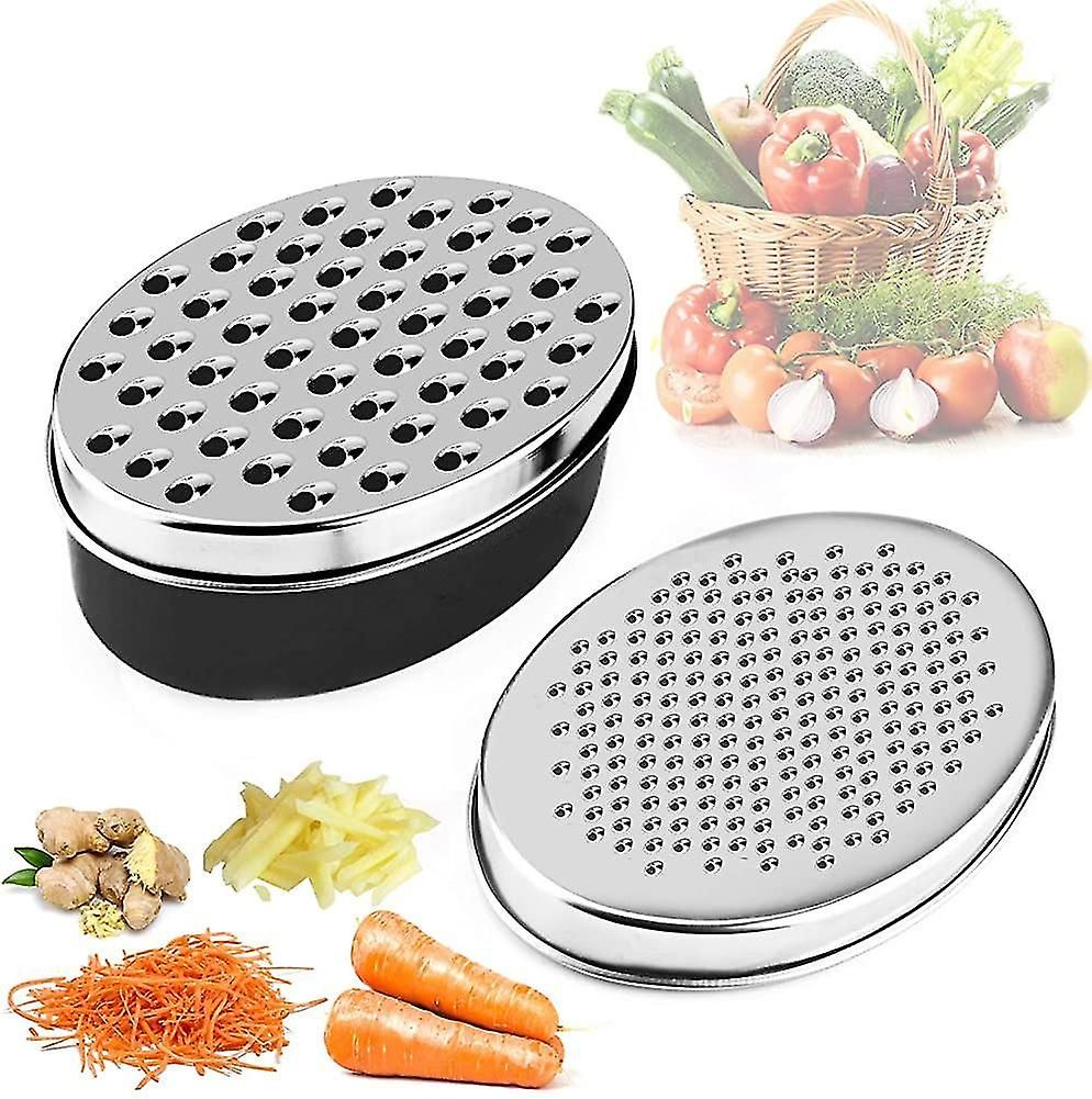 Cheese Grater Citrus Lemon Zester with Food Storage Container & Lid - Perfect For Soft Cheddar Cheeses, Ginger, Vegetables,Butter — image 5