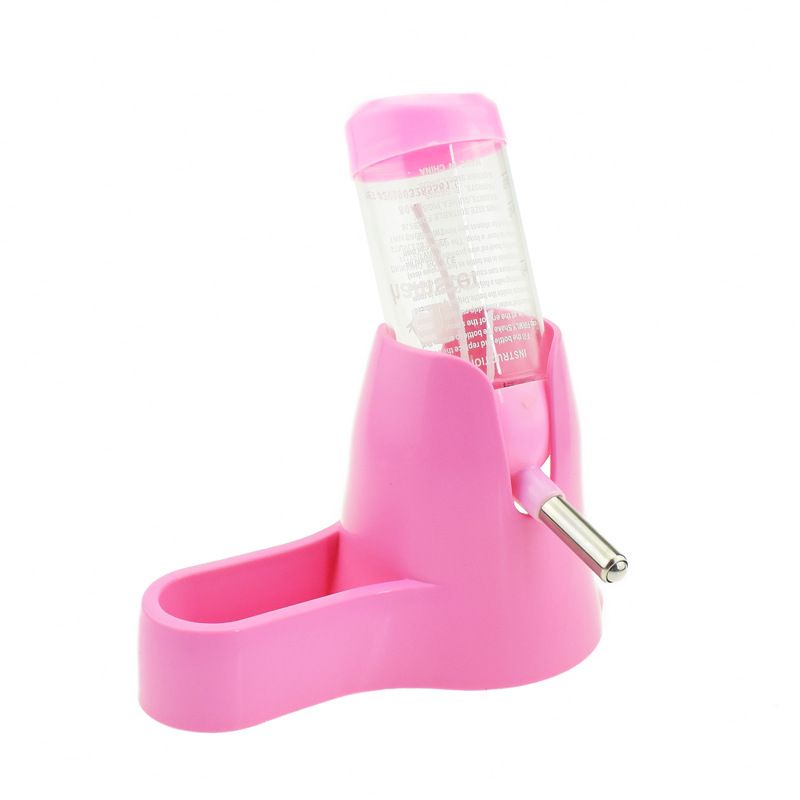 Hamster Water Bottle,Little Pet Automatic Drinking Bottle with Food Container Base Hut Hanging Water-3pcs — image 2