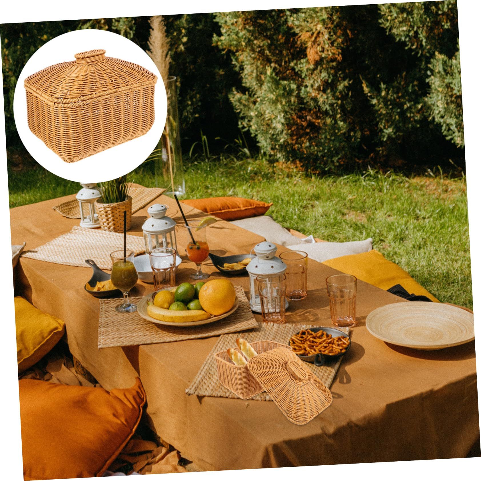 Rattan Storage Basket Home Storage Basket Rattan Woven Baskets Desktop Storage Basket Woven Basket for Organizing Woven โ image 5