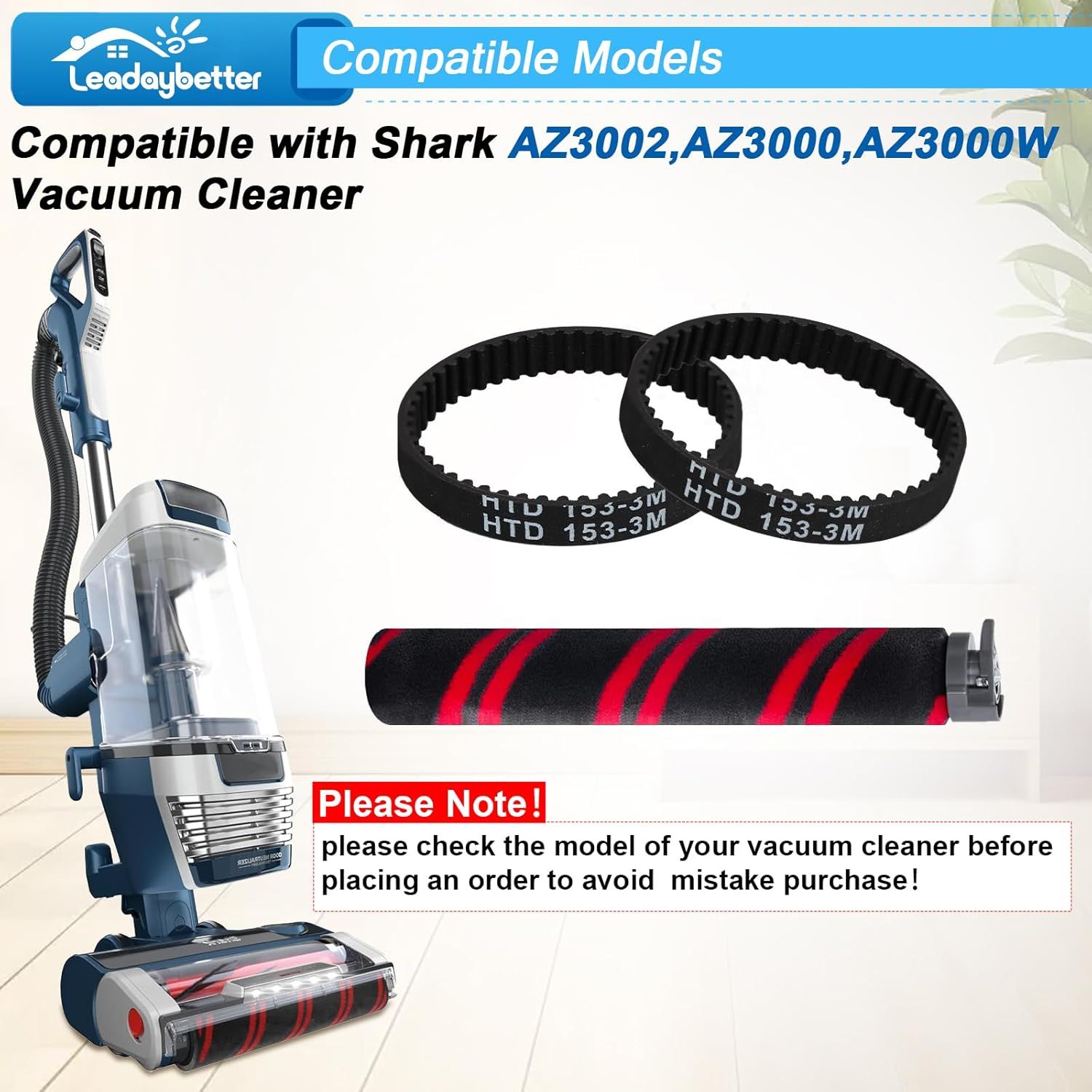 AZ3002 LA702 LA700 Replacement or Shark AZ3002 AZ3000 AZ3000W LA702 LA700 LA555 Stratos DuoClean Powerins Upright Vacuum,Accessories Kit Includes 1 Brush Roll — image 2