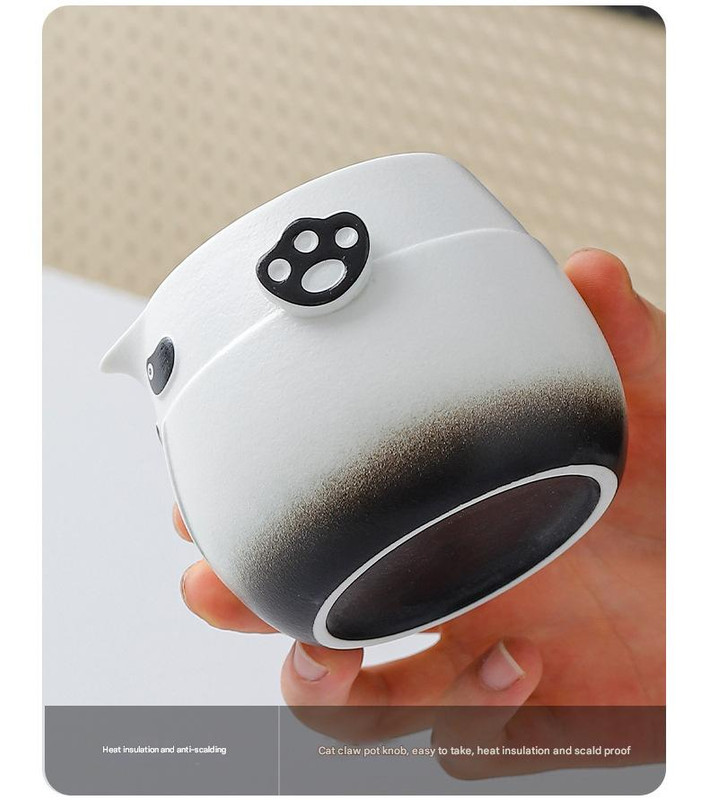 Adorable Panda Design Ceramic Tea Infuser Mug Set - 310ml Travel Crackle Glaze Cup with Lid & Strainer(green) โ image 4