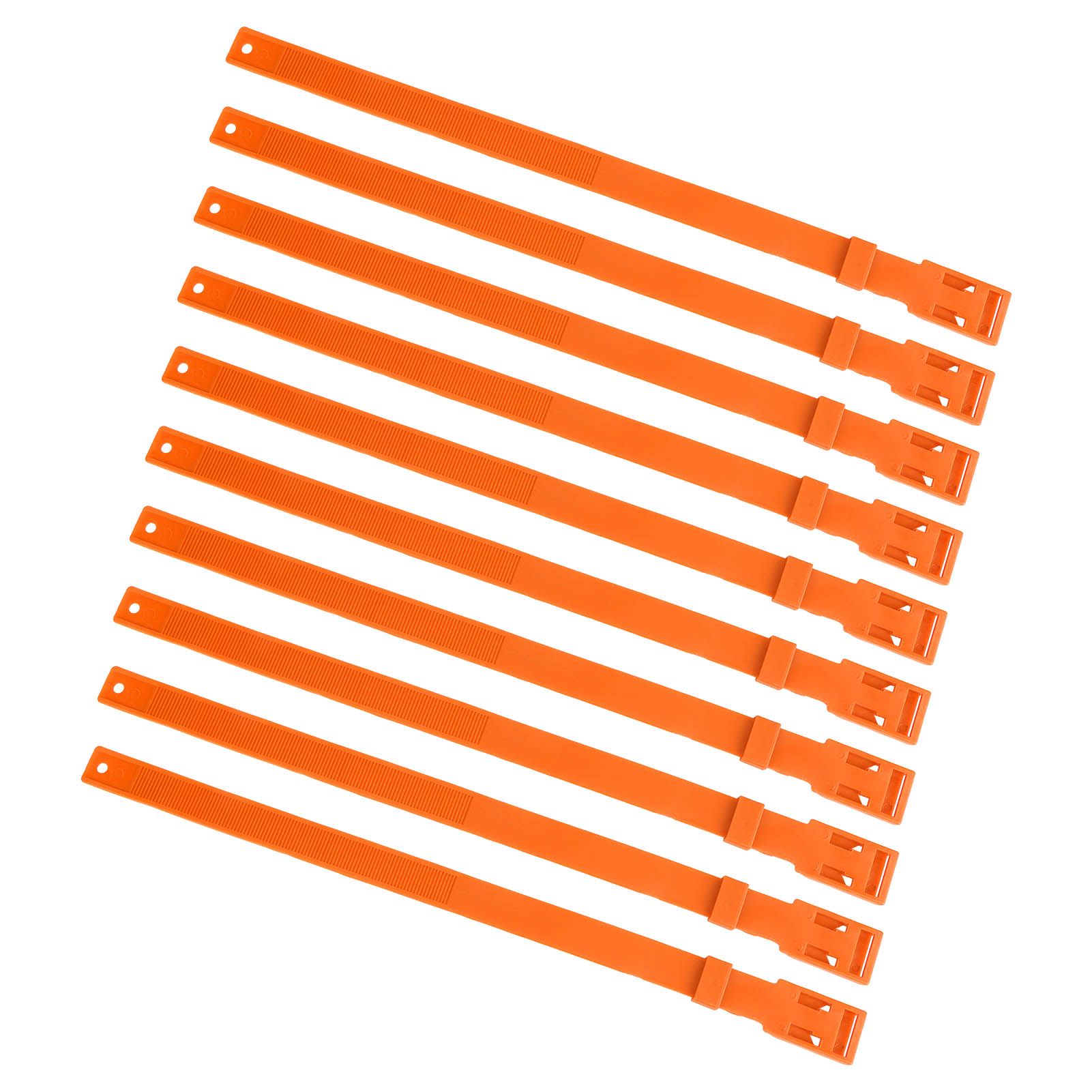 10PCS Goat Collar PU 23 Inch Adjustable Livestock Collar for Farm Animal Cow Horse Sheep Orange β image 3