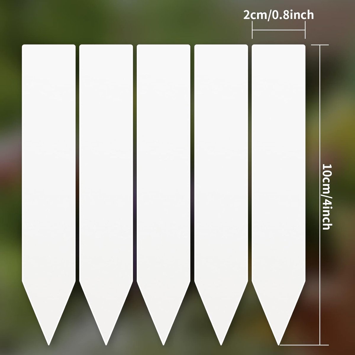 200 Pieces - Plant Labels - 2x10 CM - Plant Labels - Vegetable Labels - White - Plant Stake Tags - Nursery Stake Tags for Potted Plants - Plastic — image 4