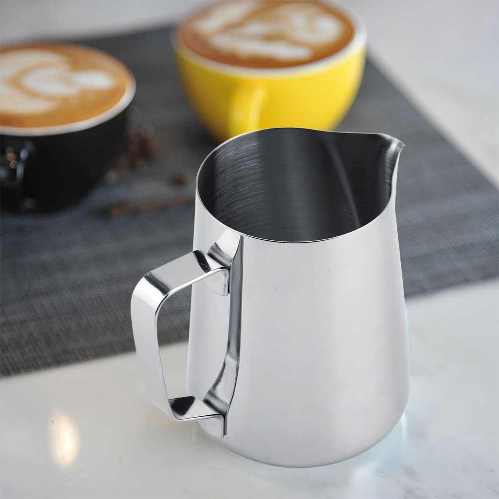 600ml Stainless Steel Measuring Cup Mug Milk Frothing Pitcher Jug for Latte Coffee Art — image 3