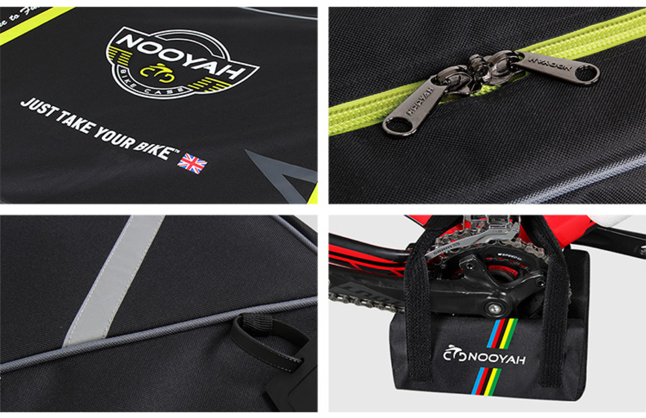 NOOYAH - SPORTACE Bike Plane Travel Soft Shell Case Bag Mountain BMX Tourer Road Bike - BK0088 125cm x 80cm - Black โ image 5