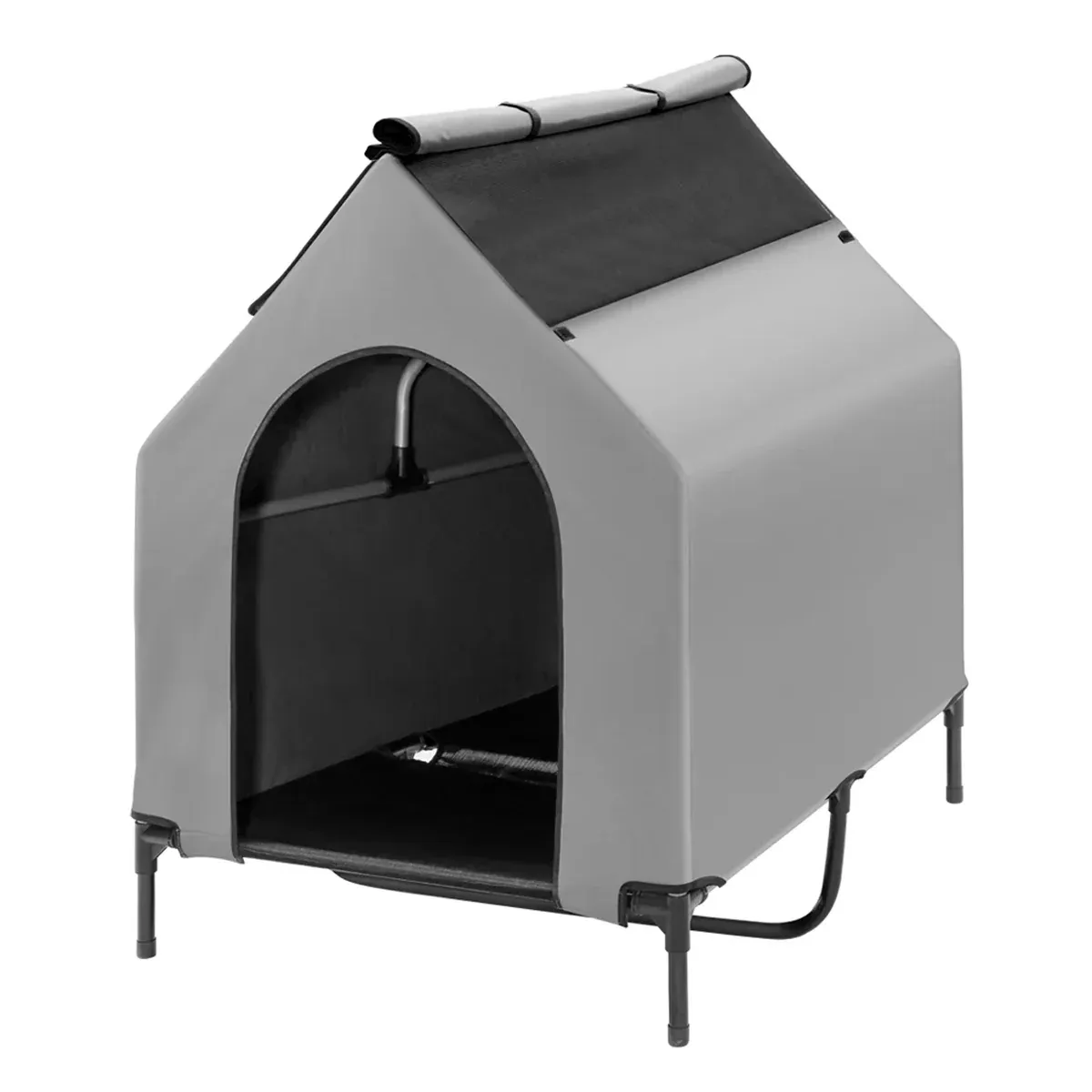 Outdoor Pet Camp Bed with Canopy Large Dogs Mesh Summer Breathable Kennel — image 2