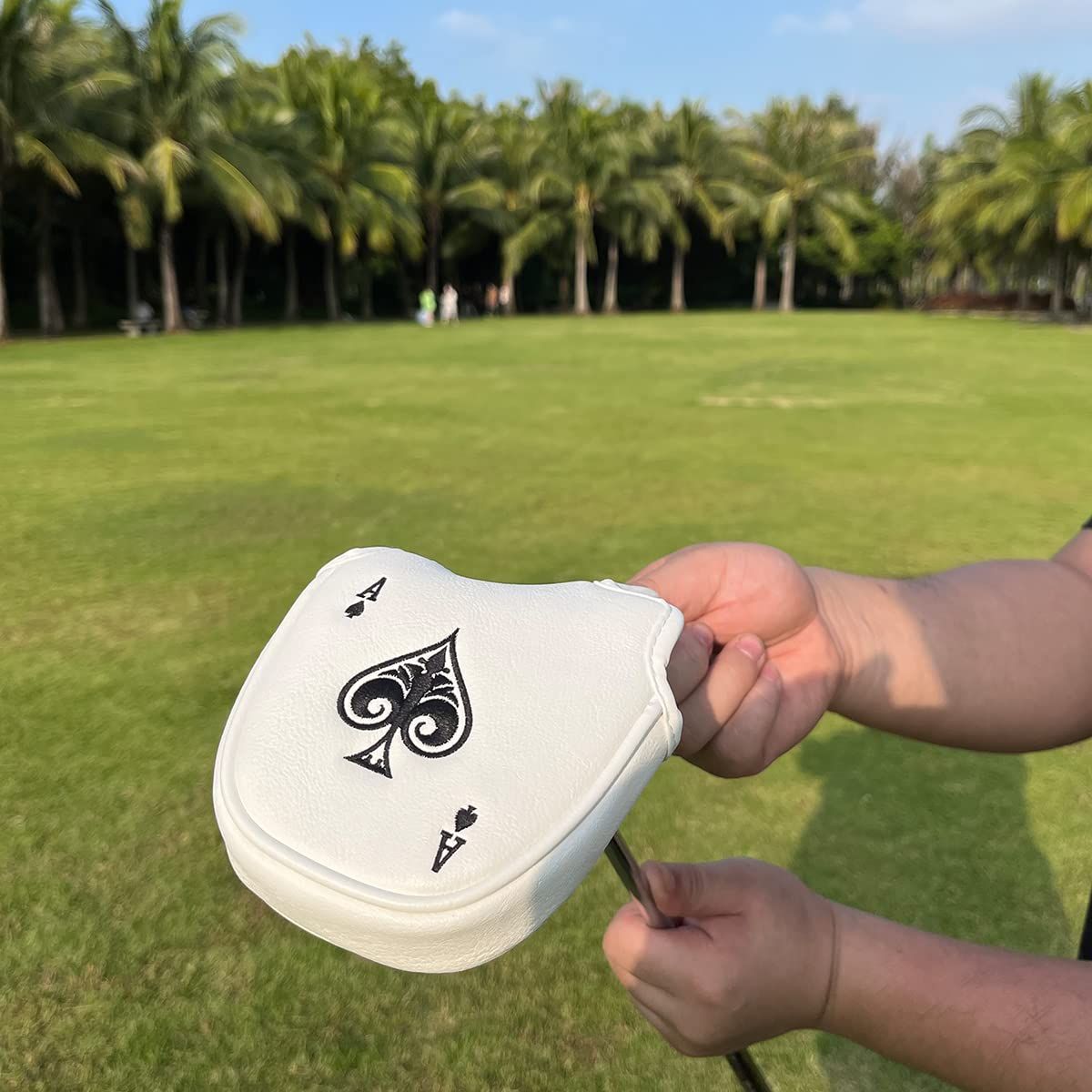 Golf club cover with ball shaped push rod, magnetic club protector, golf club cover factory push rod cover โ image 3
