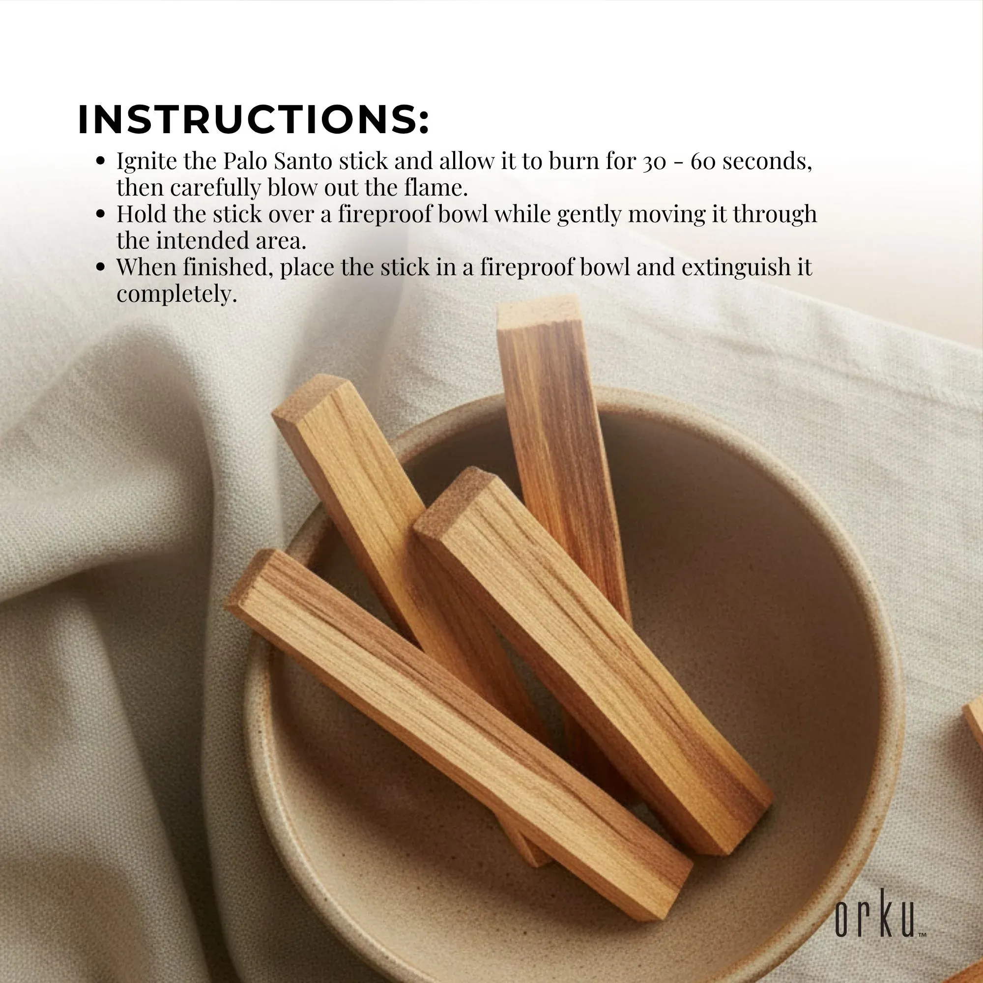 Orku 50g Palo Santo Holy Wood Incense Sticks — image 5