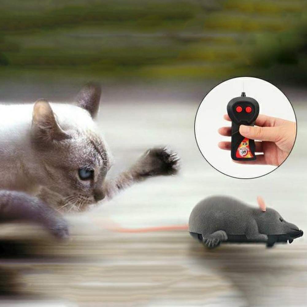 Simulated plush mouse toy interactive cat toy pet toy fun wireless chase prank joke scary prank mouse β image 3