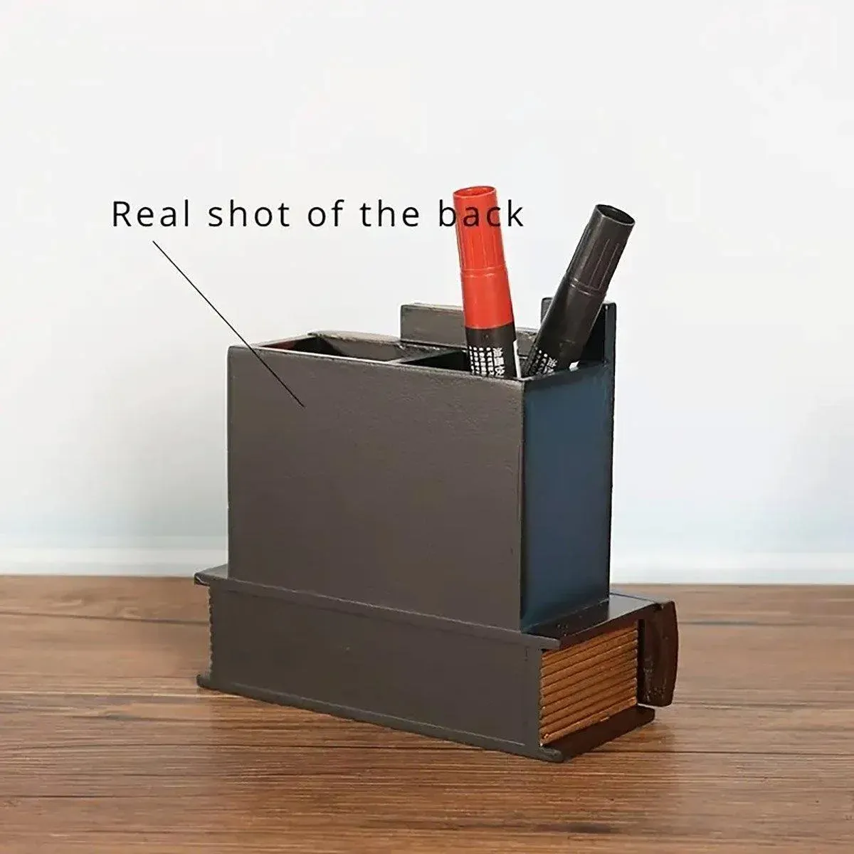European Retro Pen Holder Creative Desktop Storage Box Office Decorations Gift — image 6