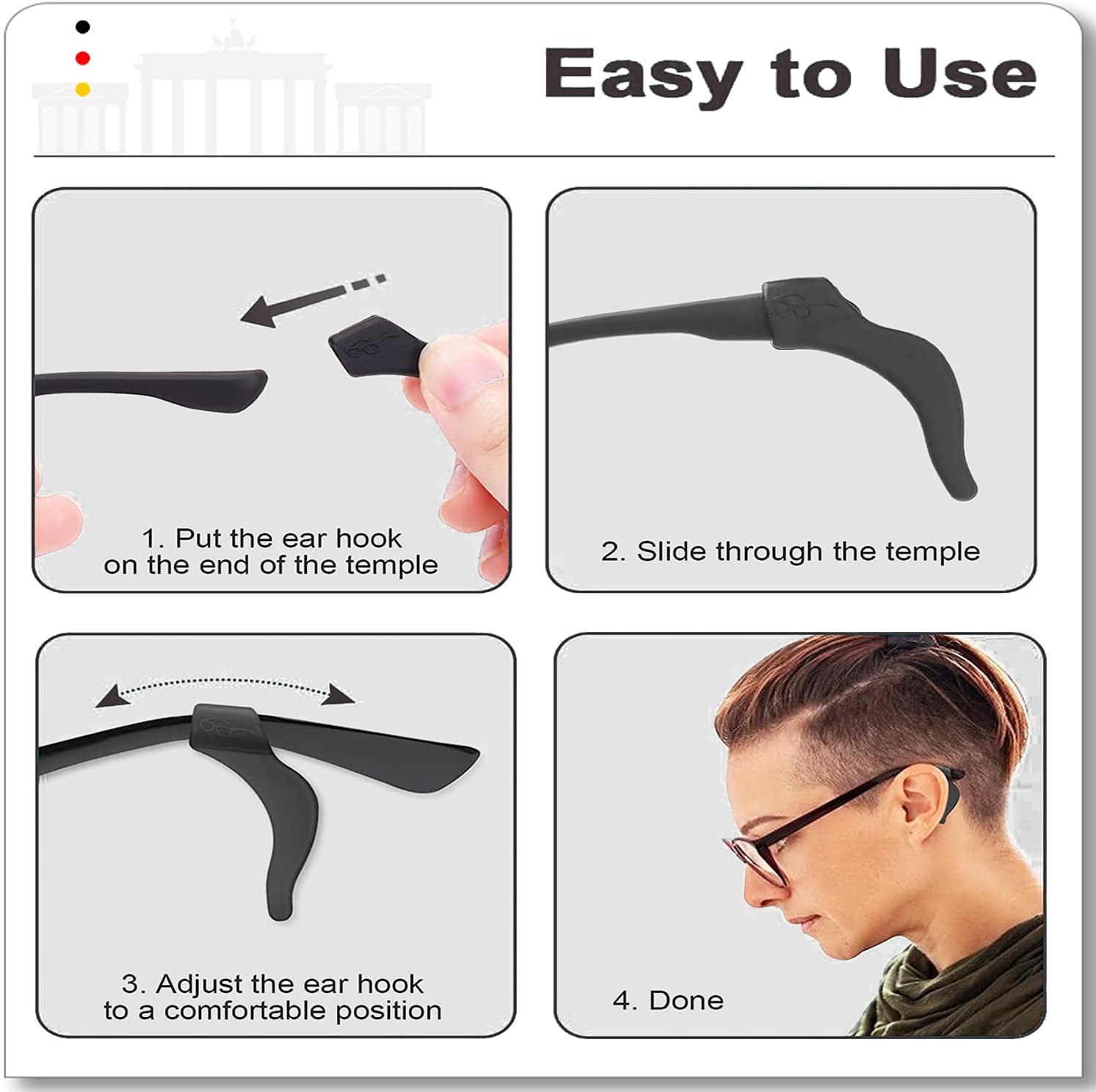 Eyeglass Ear Grips - 21 Pairs Glasses Anti-Slip, Comfortable Silicone Elastic Eyeglasses Temple Tips Sleeve Retainer, Prevent Eyewear Sunglasses Spectacles โ image 3