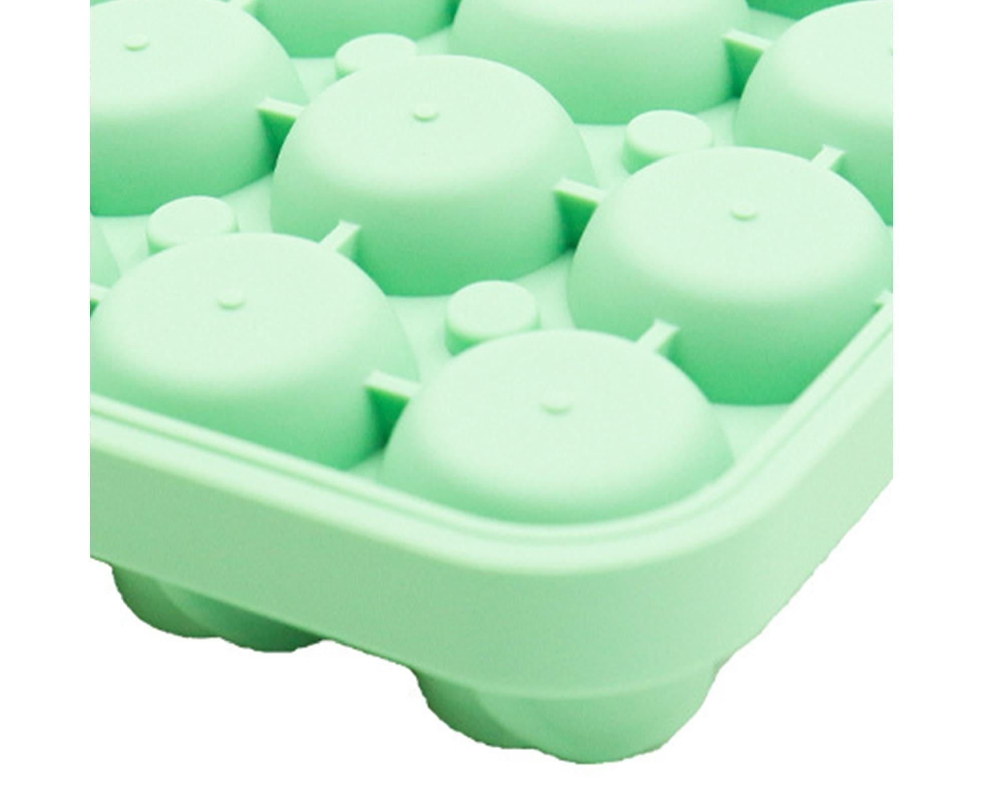 Ice Cube Mold Rose Shape Easy to Release Silicone Removable Lid Ice Tray for Whiskey-Green — image 2