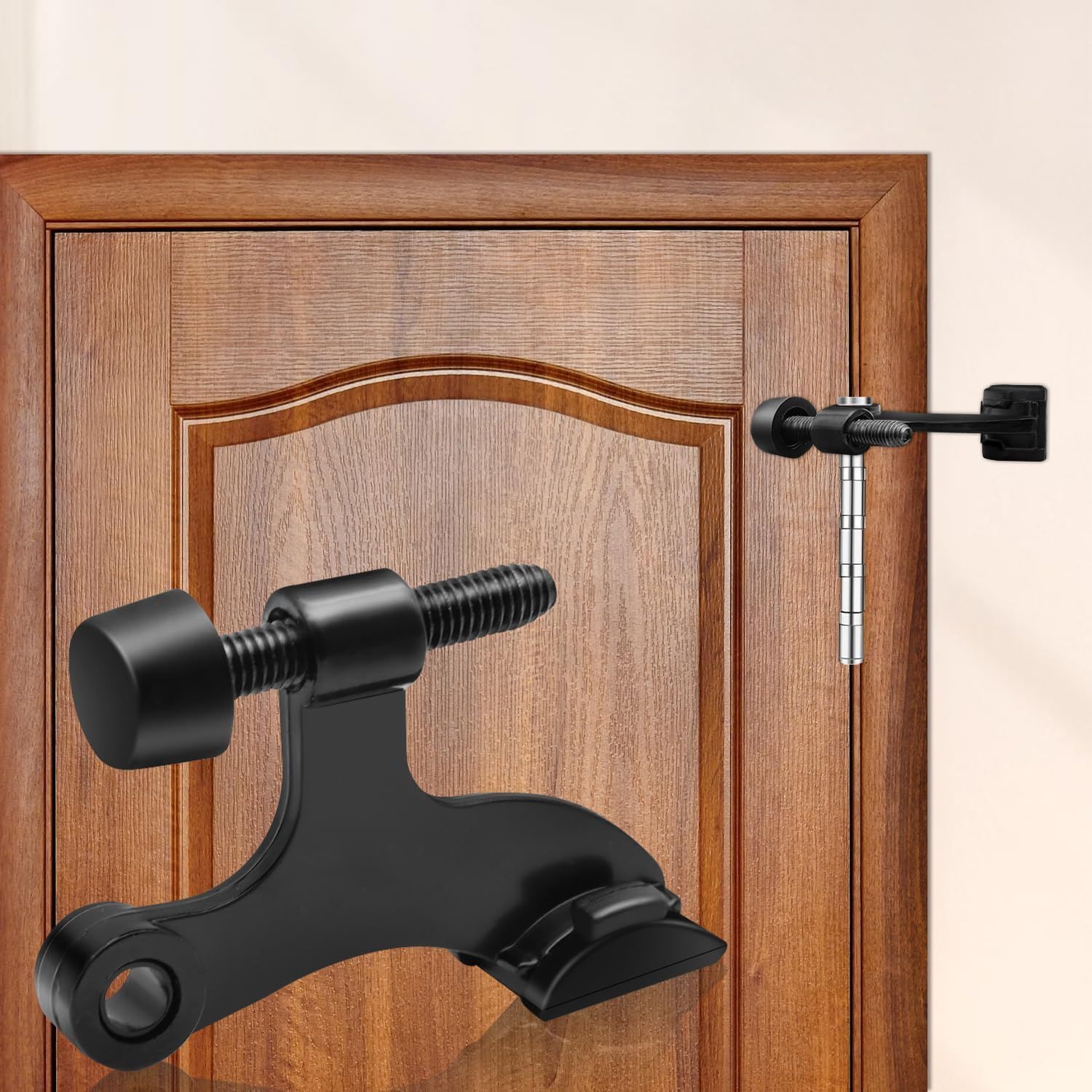 2 Pack Hinge Pin Door Stoppers for top of Door Adjustable Heavy Duty Hinge Pin Black Door Stop (Black, 2 Pack) โ image 5