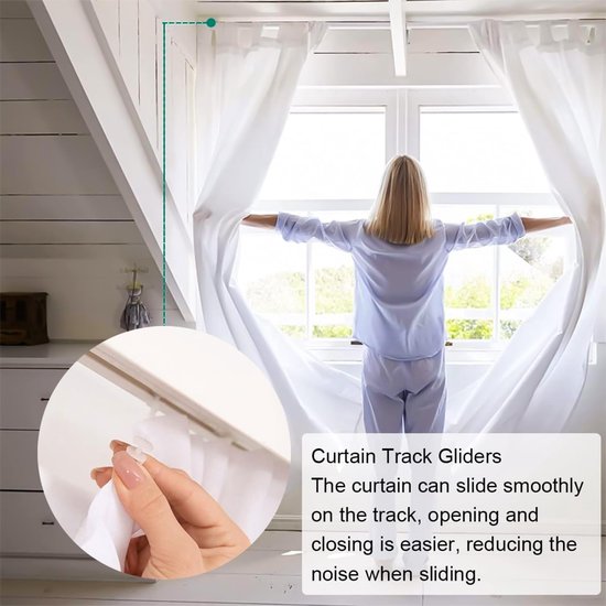 50 pieces curtain hooks - curtain gliders - universal curtain hooks - curtain rail hooks - curtain gliders - curtain hooks - curtains - shower curtains โ image 5