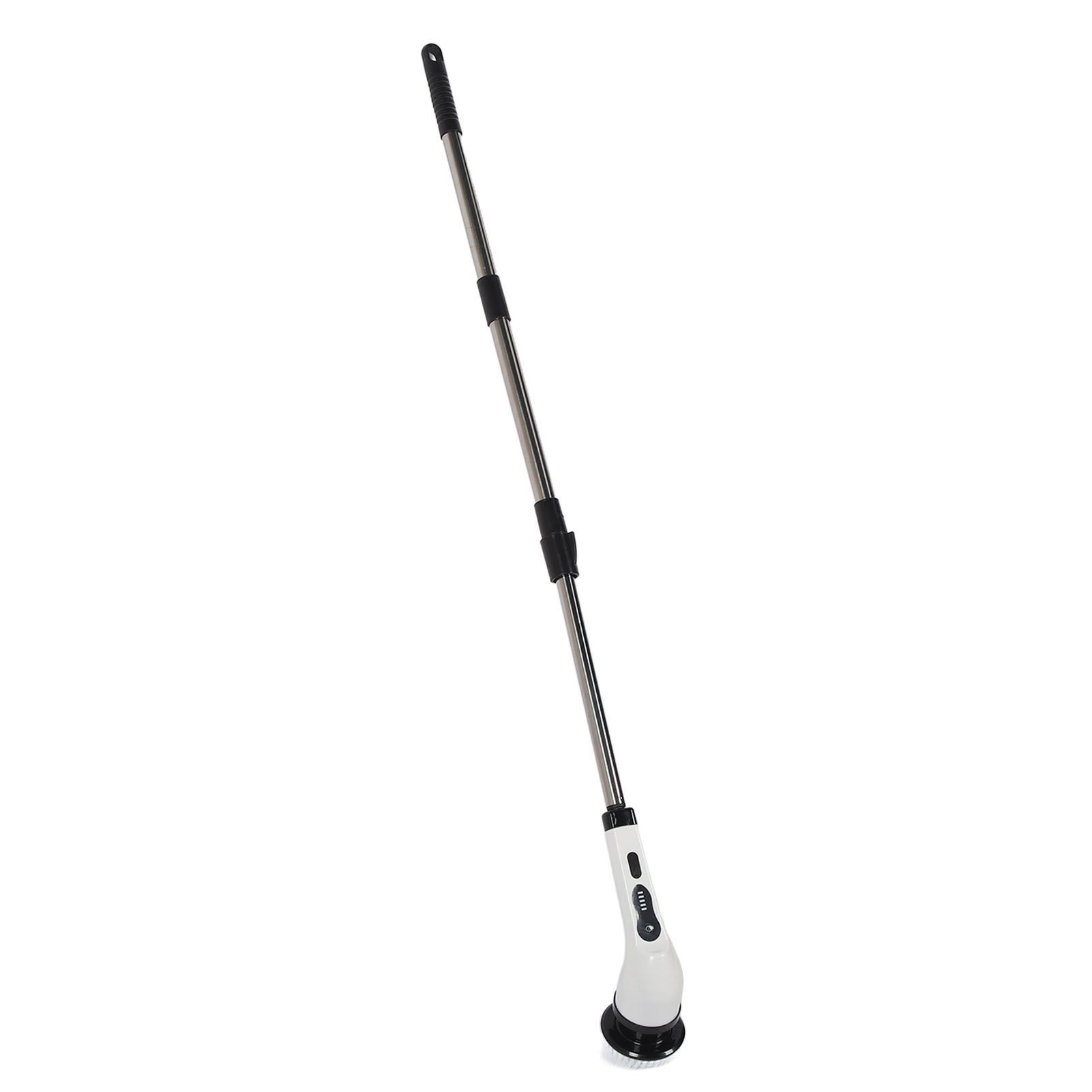 Electric Handheld Brush Adjustable Extension Handle Powerful Highly Efficient Labor Saving Electric Spin Scrubber for Bathroom Kitchen 9 Heads White — image 6
