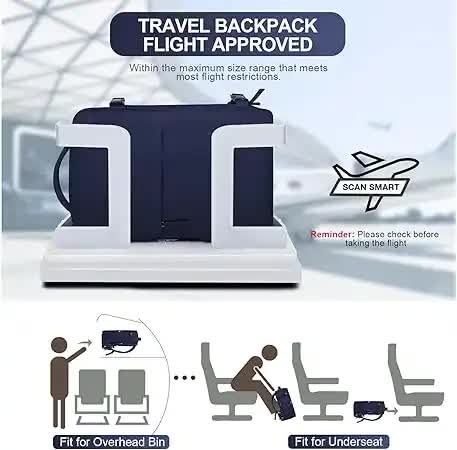 Water-Resistant Laptop Backpack with USB Charging Port and Wet-Dry Separation (Black) โ image 3