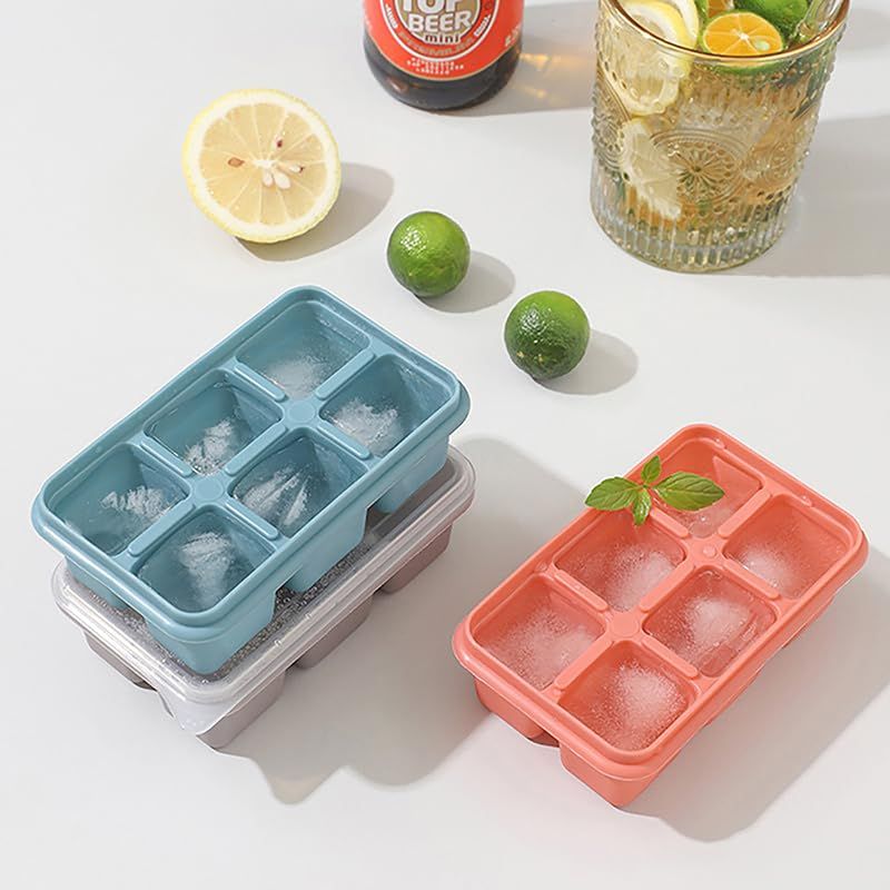 3pc Large Ice Cube Tray,Silicone Freezer Container,Freeze & Store Soup, Sauce, Broth,Leftovers - Makes Perfect Cup β image 5