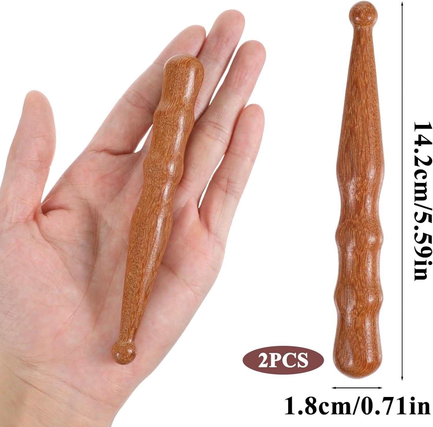 Massage Pen,Wooden Massage Tools Acupressure Pen Pressure Point Tool for Relaxing Body Hand Foot