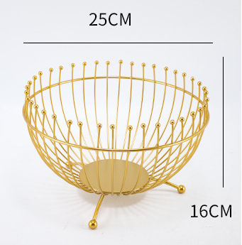 Small Feet Black Modern Metal Wire Fruit Basket Bowl - Countertop Storage for Fruit & Snacks โ image 2
