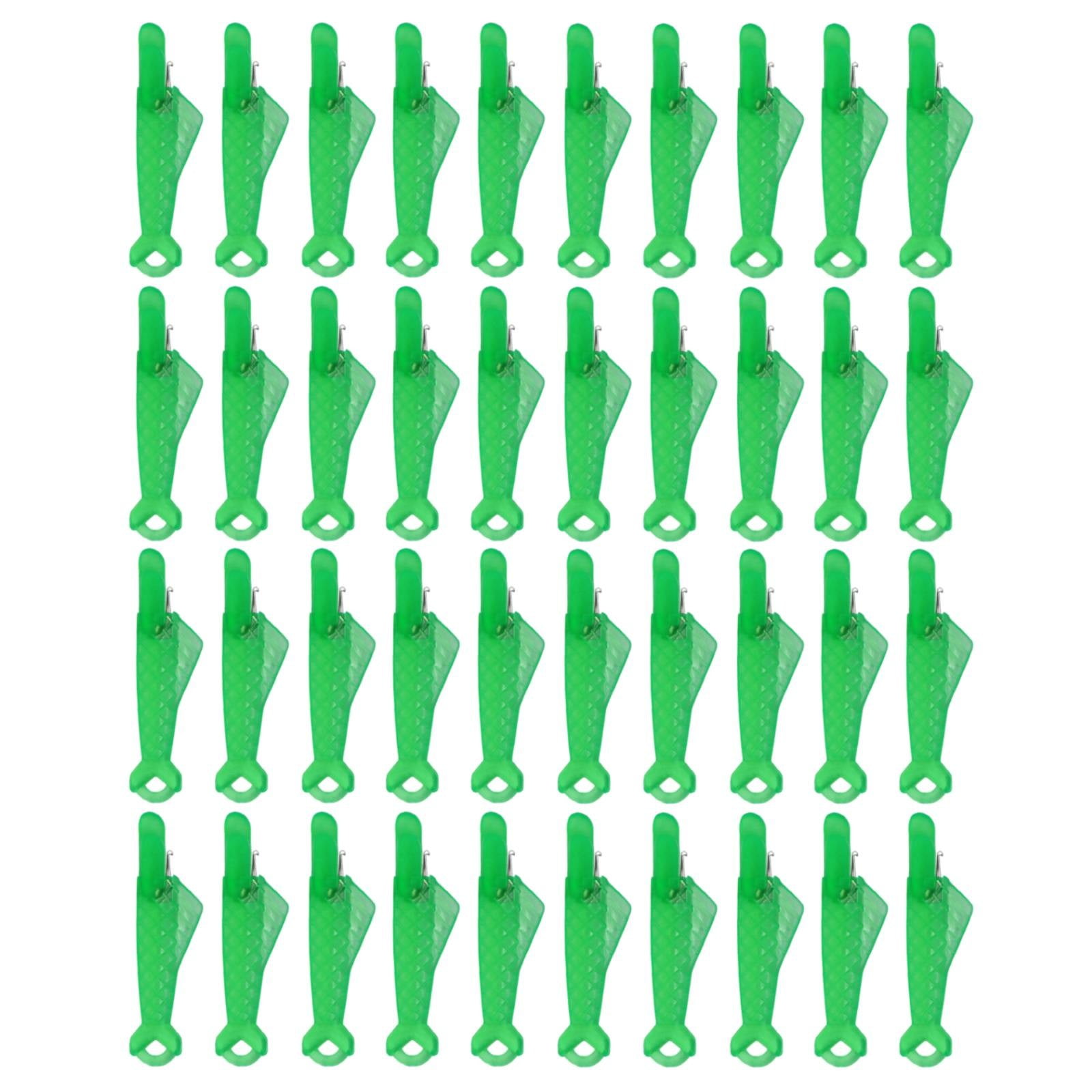 40 Piece Sewing Machine Needle Threaders, automatic fish mouth threader tool for quick machine sewing and embroidery, Green