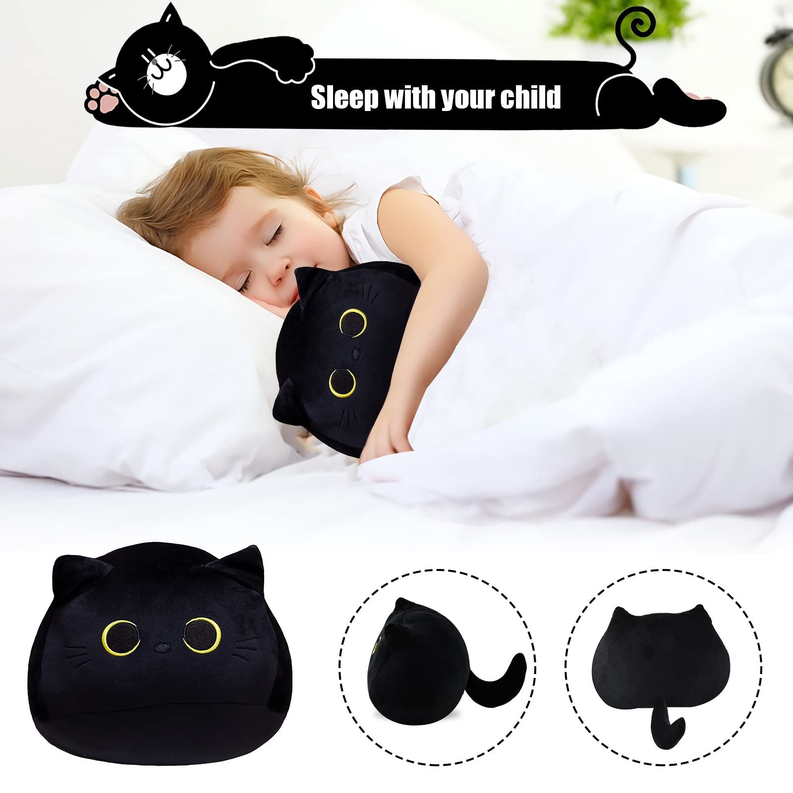 Soft Cat Pillow Squishy Plushies, Cat Stuffed Animals Plush Toys Home Decoration Gift for Cat Lovers Kids Boys Girls โ image 4