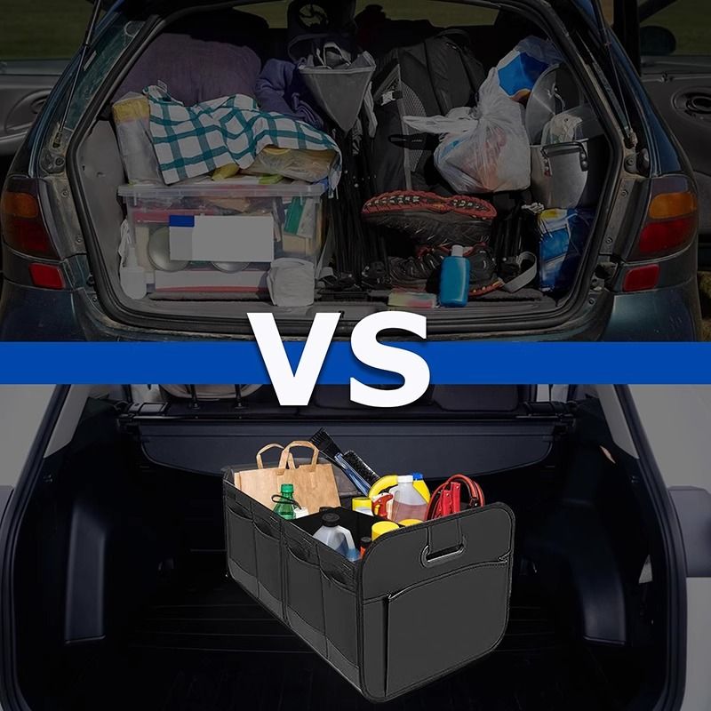 1 Car Trunk Organizer, Automotive Storage, Reinforced Handle, Foldable Multi-Compartment Car Organizer, 600D Oxford Fabric, Suitable for Any Car, SUV, Minivan — image 6