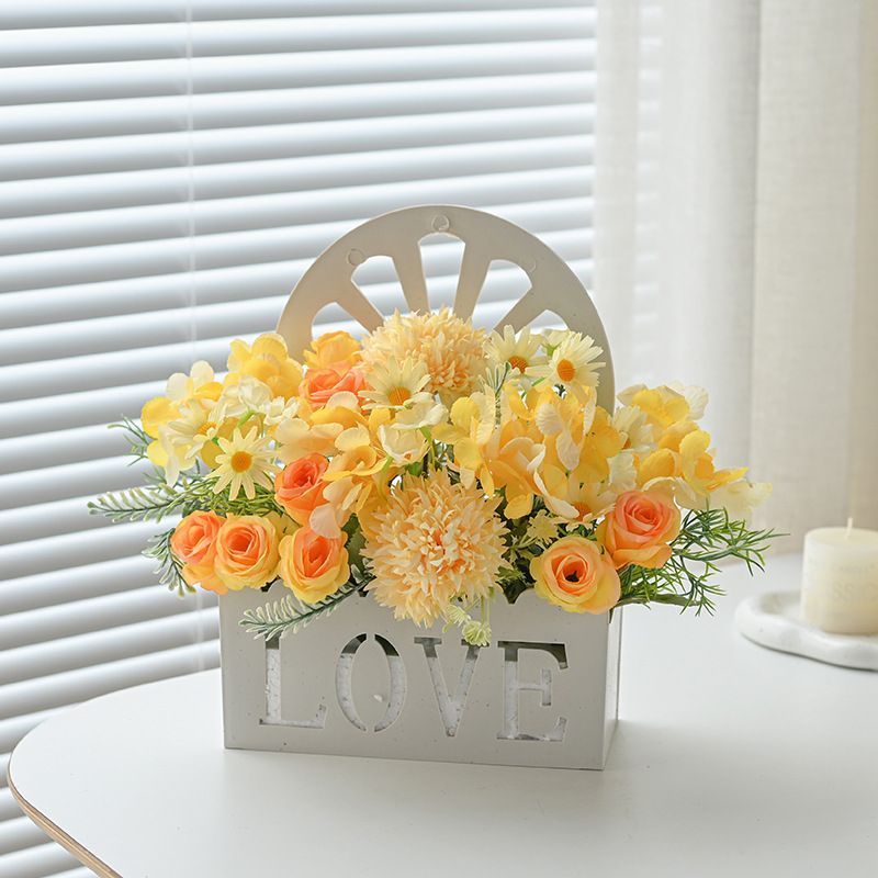 Artificial Sunflowers Wall Hanging Flowers Simulation Flower Basket Living Room - Multi-color - Size 8 — image 6