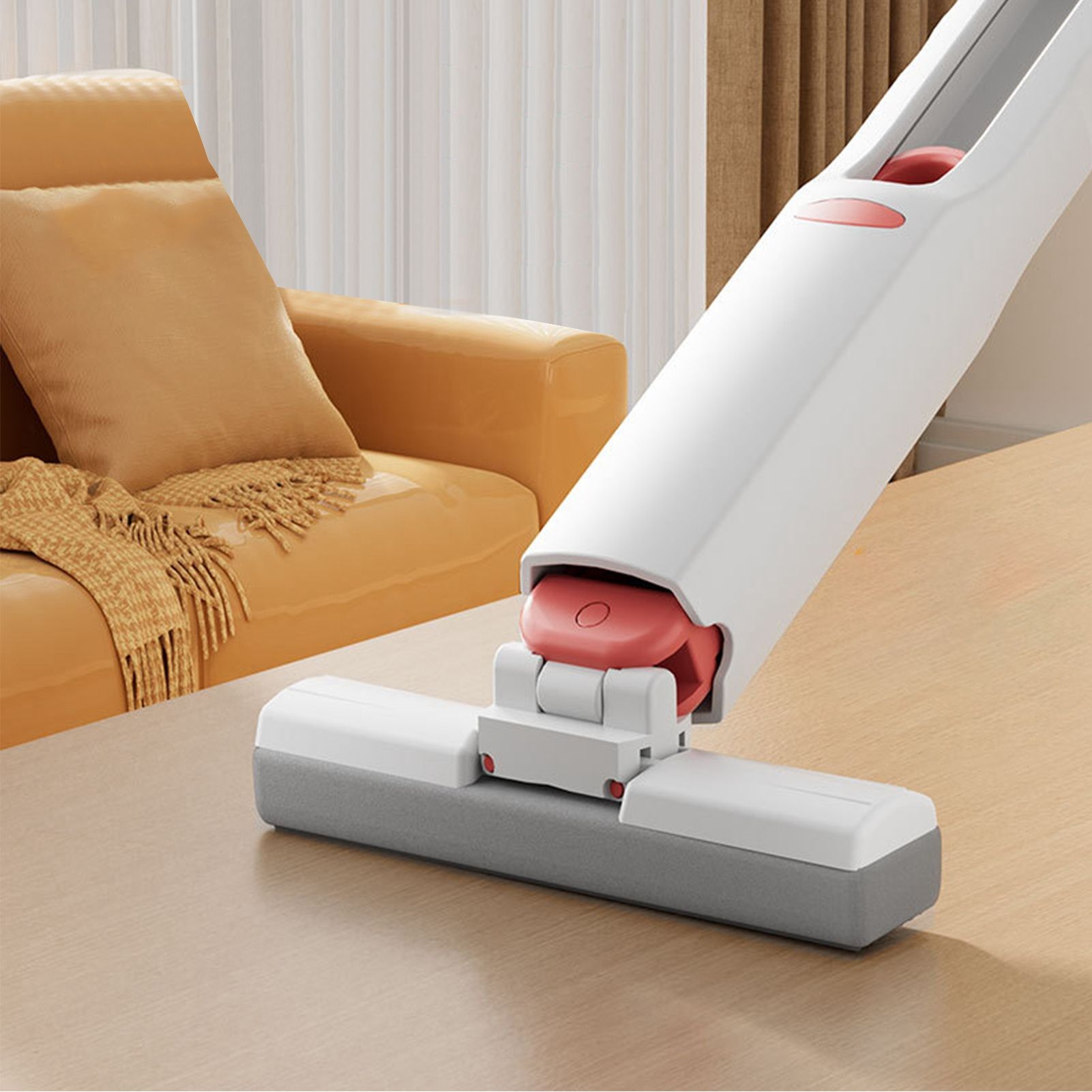 Mini Mop Rotating Strong Absorbent Hand Wash Free Self Squeeze Widely Used Sponge Mop with 2 Heads for Family Office — image 6