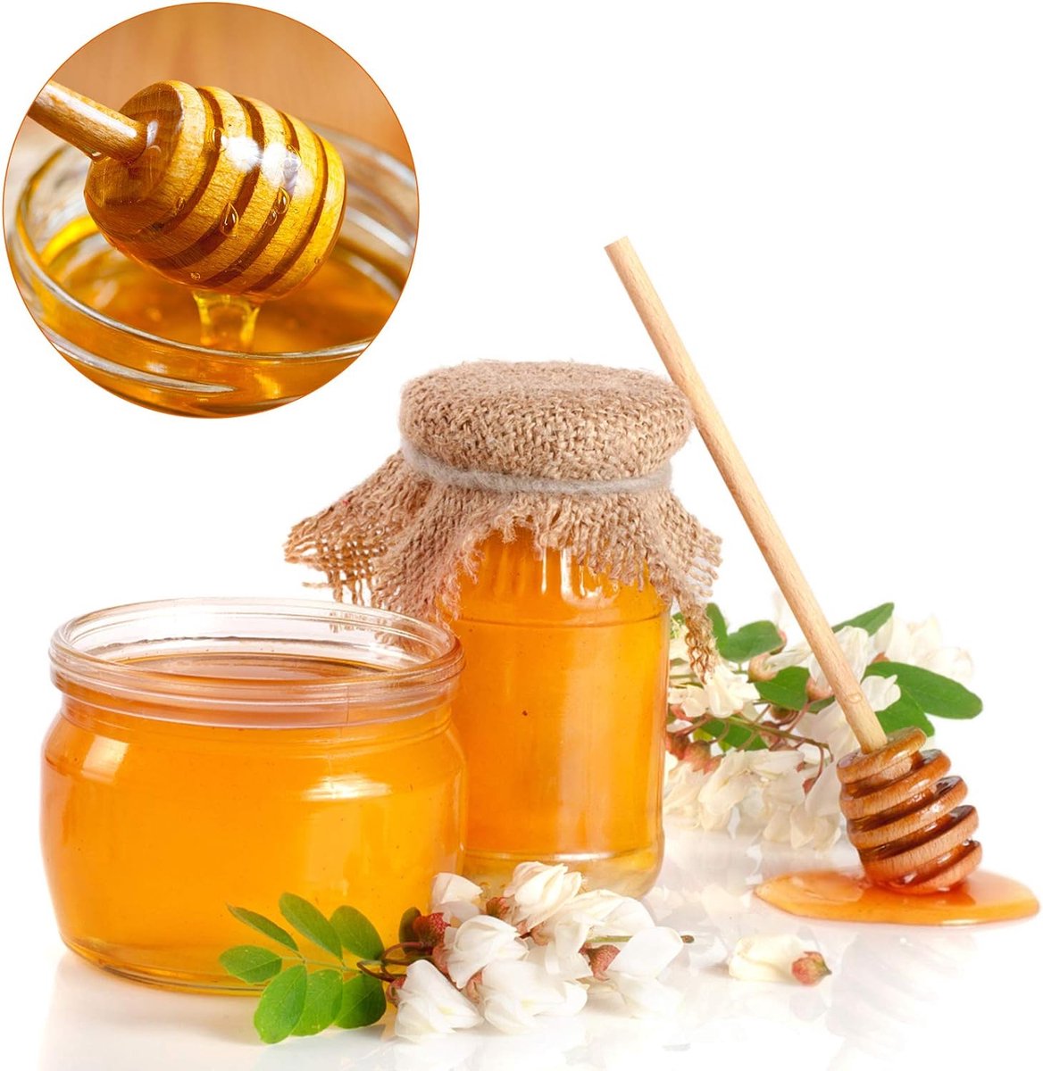Wooden Honey Spoon - 50 Pieces Honey Stick - 8 Cm - Honey Dipper Sticks - Honey Stirrer - Sustainable - Kitchen Utensils - Breakfast - Ideal For Birthdays — image 4
