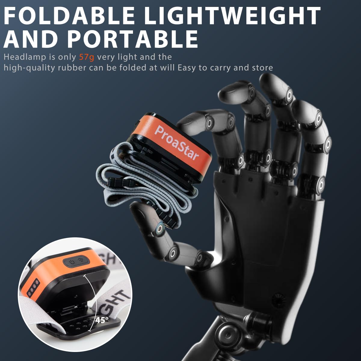Rechargeable LED Headlamp with Motion Sensor & 6 Lighting Modes โ Ultra-Bright Waterproof Headlight for Running, Camping, Hiking, Fishing, and Night Work โ image 5