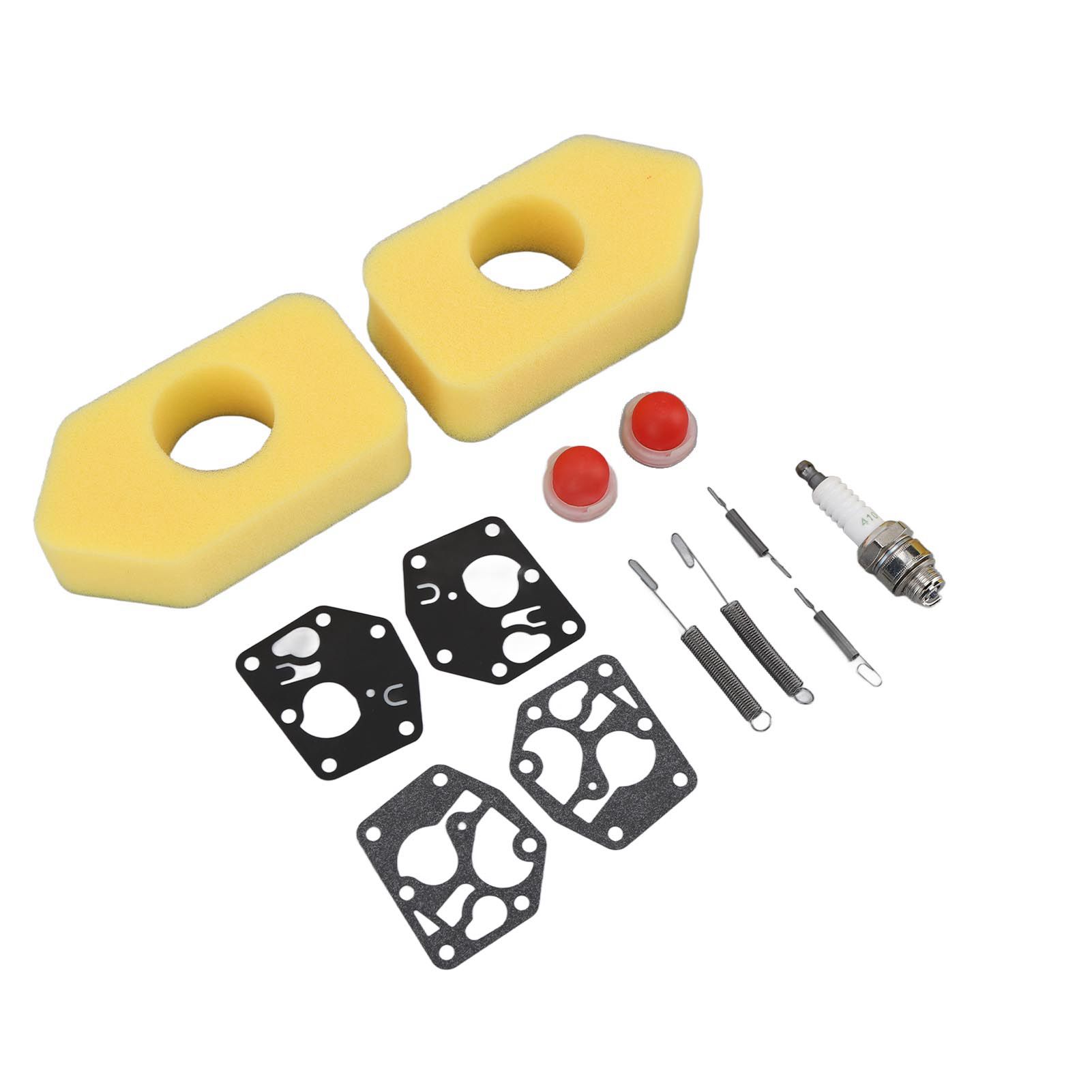 2 Packs Mower Repair Kit Air Filter Membrane Primer Bulb Spring Spark Plug for Classic Sprint 3.5‑4.5HP Q45 35 375 40 Motor — image 5