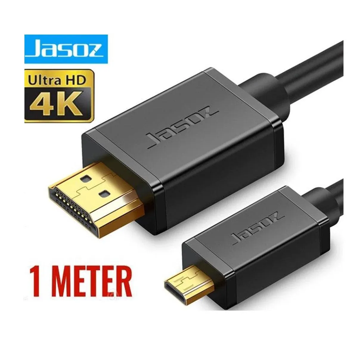 Micro HDMI to HDMI Cable Type D Male Jasoz Gold Plated Full HD 1080P Digital - 1.5 m — image 6