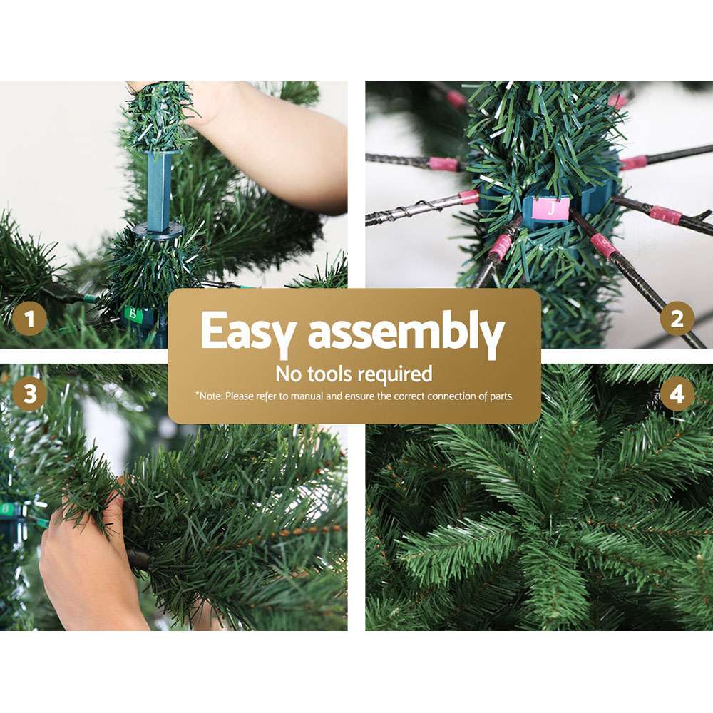 Jingle Jollys Christmas Tree 2.1M Xmas Tree Decorations Green 1250 Tips — image 5
