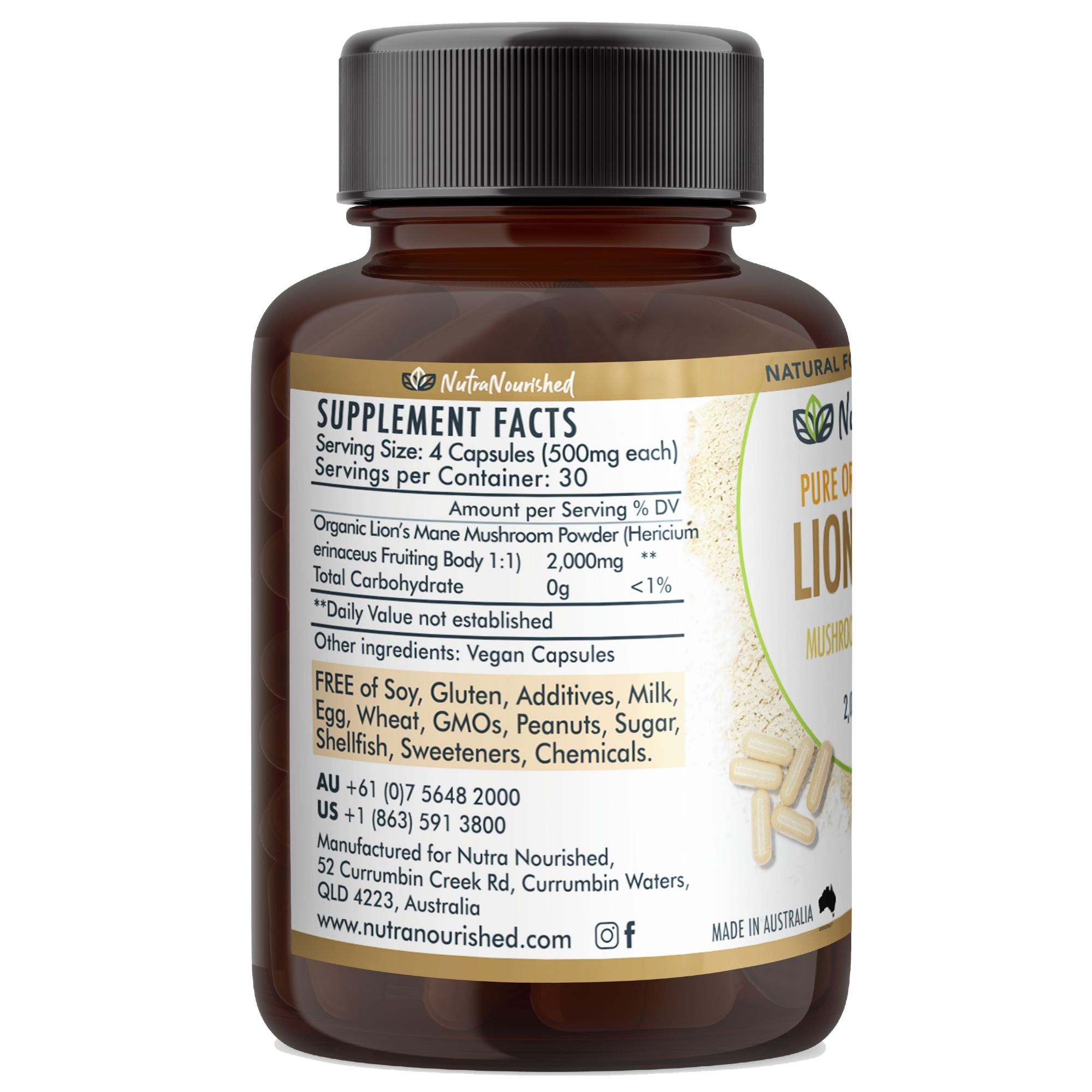 Lion's Mane Mushroom Hericium erinaceus (2, 000mg) 120 Vegan Capsules โ image 6