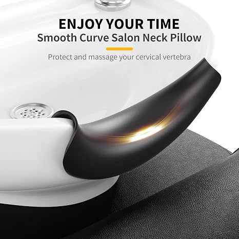 Shampoo Bowl Neck Rest with Suction Cup, Silicone Neck Rest for Salon Sink, Non-Slip Salon Neck Rest for Hair Washing Sink Neck Support, Neck Rest for Wash — image 4