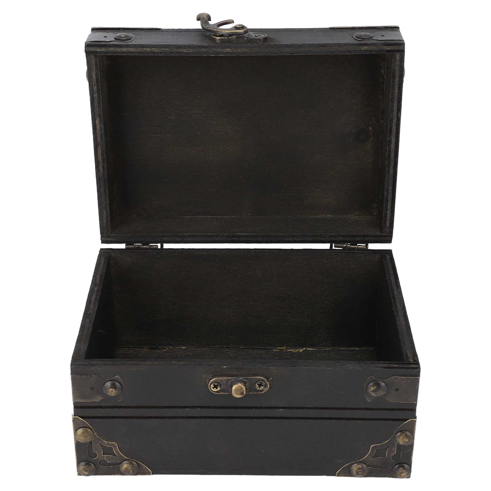 Retro Wooden Jewelry Box Treasure Storage Box Organizer Container Case Chest Trinket Box for Girls Girlfriend Women Vintage Grey โ image 4
